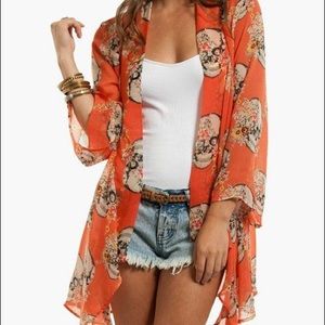 LF Orange Skull Kimono
