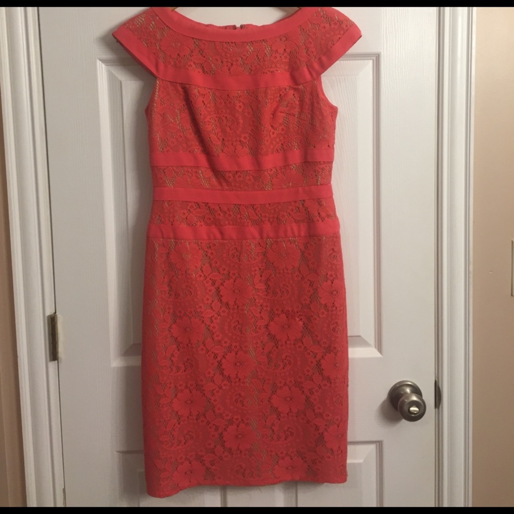 Coral Lace Dress