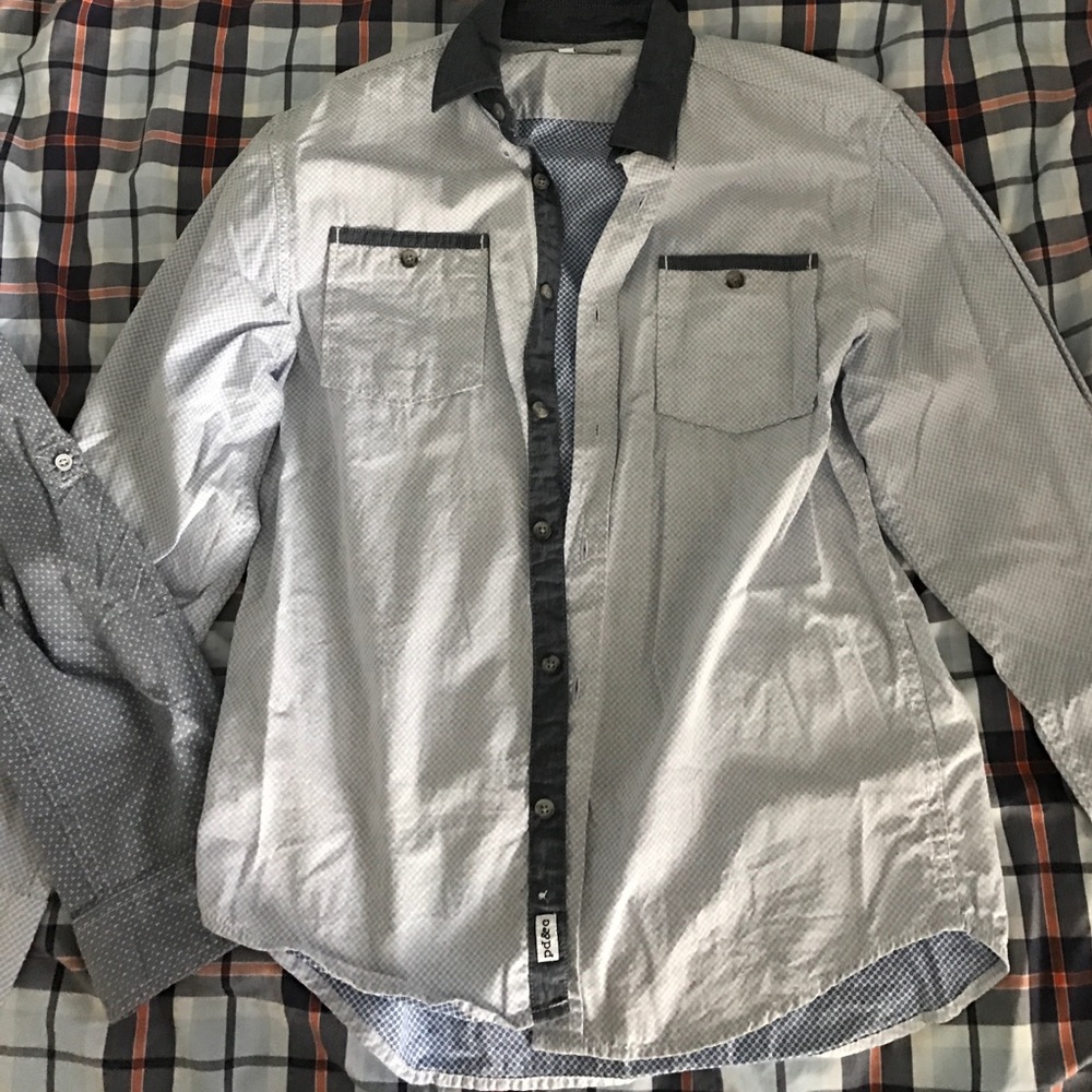 A set of two PD&C boys Button Down Shirts