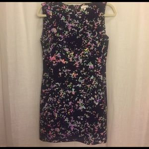 Shoshanna Fitted Neon Accent Dress