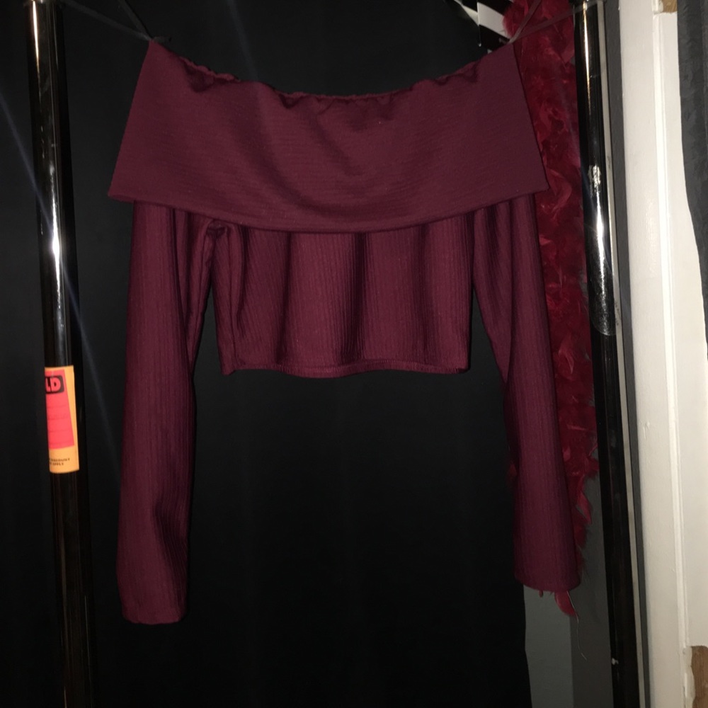 off the shoulder crop top