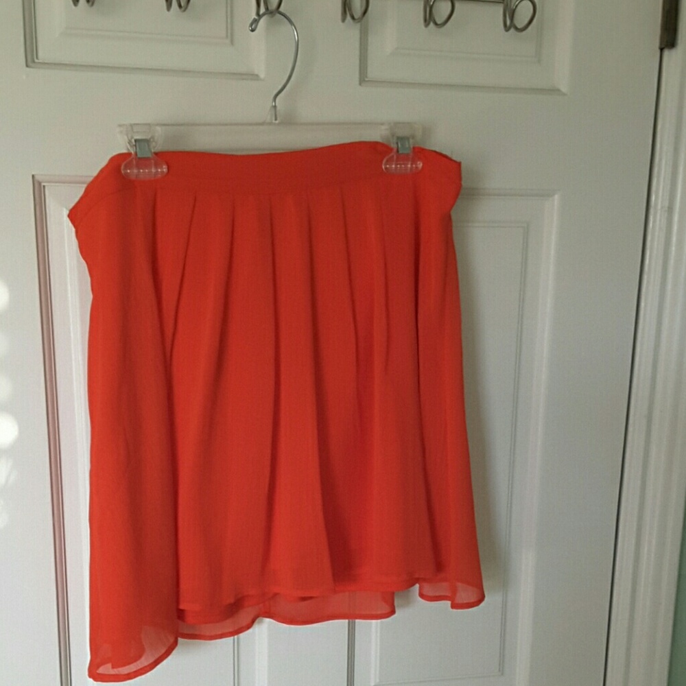 Bright coral skirt