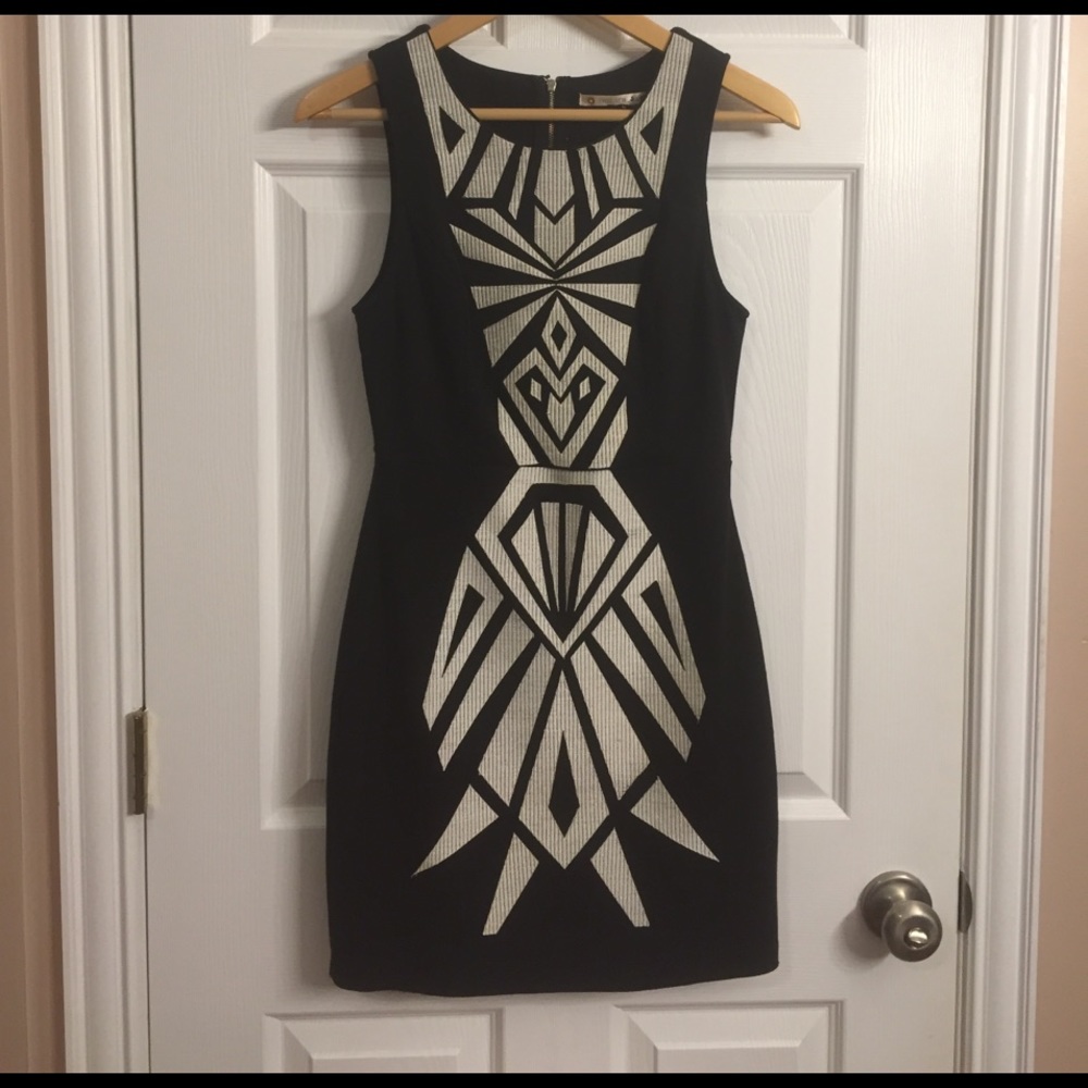 Black and White Aztec Print Dress