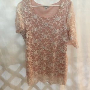 Pale Pink Lace Top
