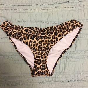 PINK Leopard Print Cinched Bikini Bottoms!