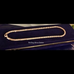 925 Sterling Silver Necklace Stunning Diamond Cut