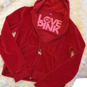 •PINK• Red Hoodie