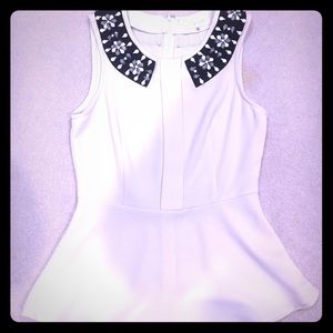 Glam peplum top.