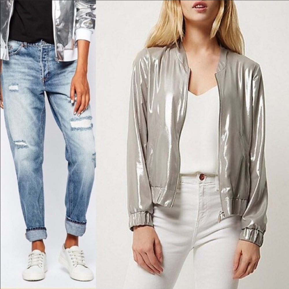 juicy couture metallic jacket! This look is so in!
