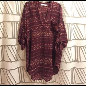 Maroon Tribal Tunic