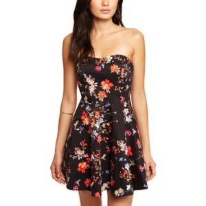 Express Strapless Floral Dress