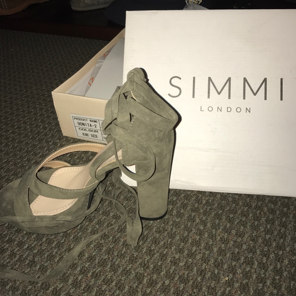 Lace up platform heels