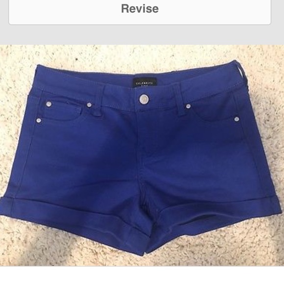 Celebrity Pink Pants - Celebrity Pink Jeans Juniors Cuffed Denim Shorts