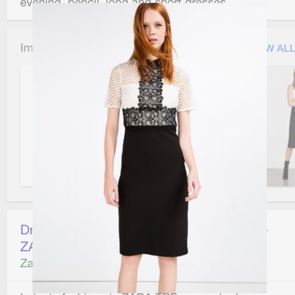 Black and white pencil dress