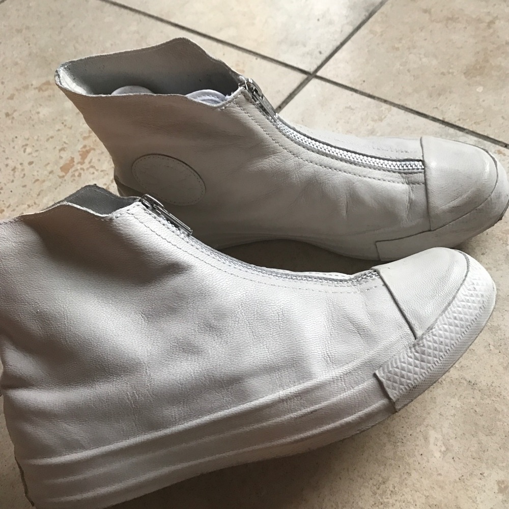 White Leather Converse