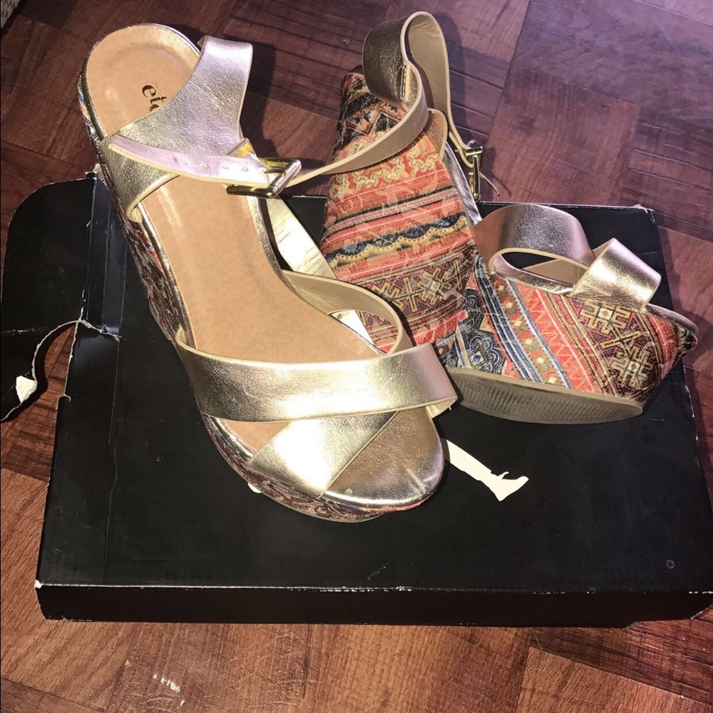 Wedges! Never worn!!