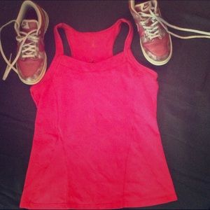 ATHLETA Coral Red Fitness/Yoga Top