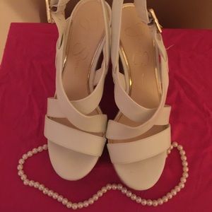 Soft white sleek 7.5 Jessica Simpson shoes