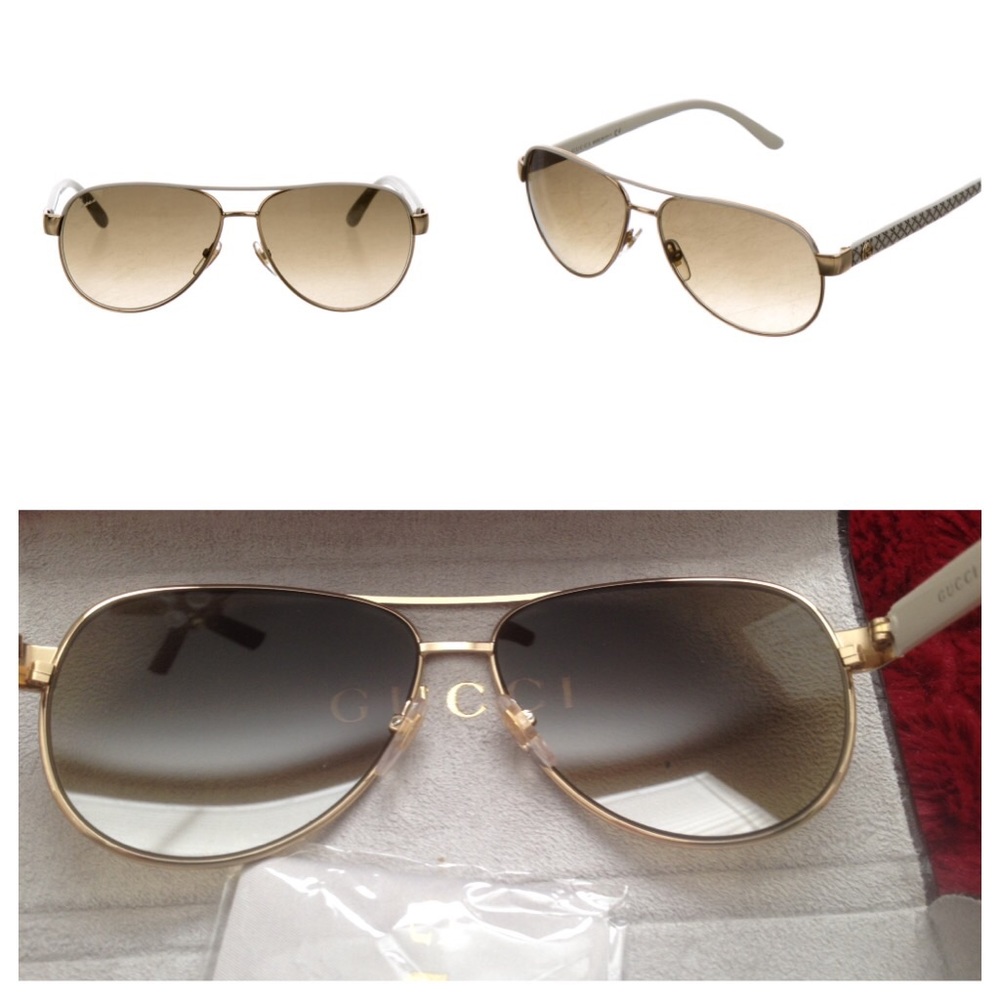 Authentic Gucci gold-tone Aviator