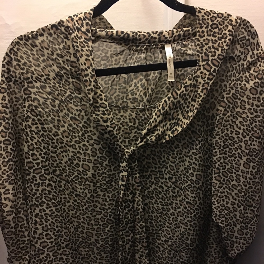 Leopard print see through top - Picture 2 of 3