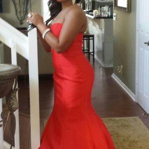 One time worn prom dress, custom fit to a size 10.