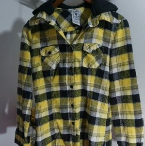 hooded plaid flannel