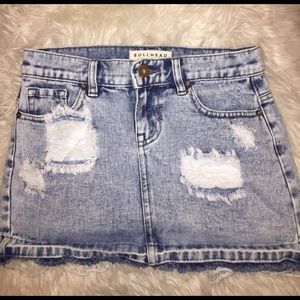 Ripped jean skirt!!!!