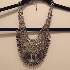 Forever 21 Chunky Coin Silver Necklace