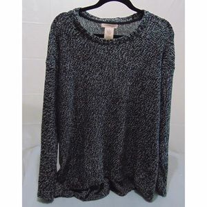 Philosophy Marled Black Oversized Sweater