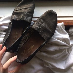 Black Sparkly Toms