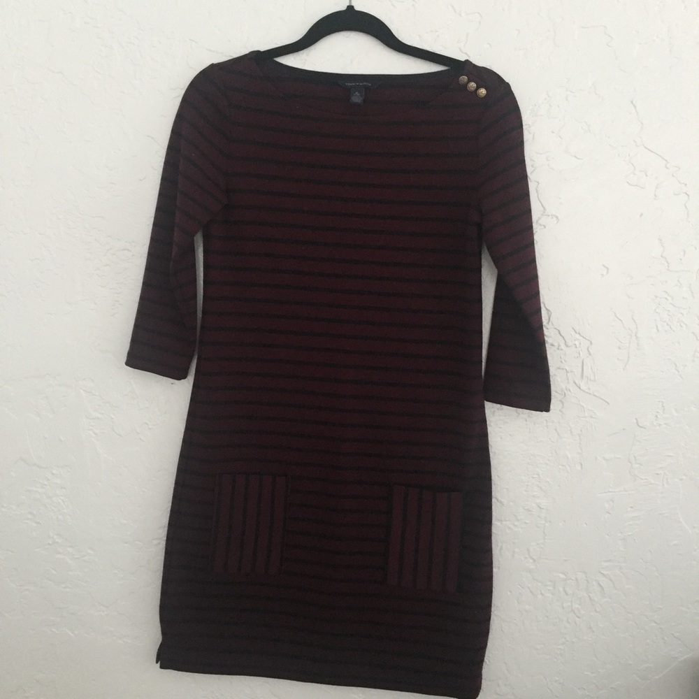 Tommy Hilfiger Maroon and Navy Dress
