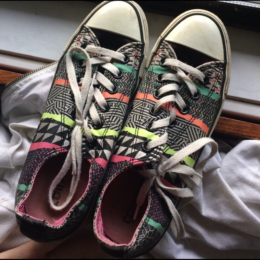 multi colored converse