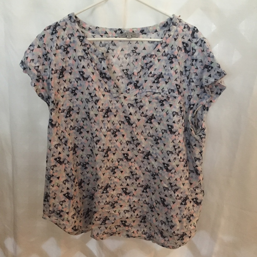 Geometric Pattern Blouse