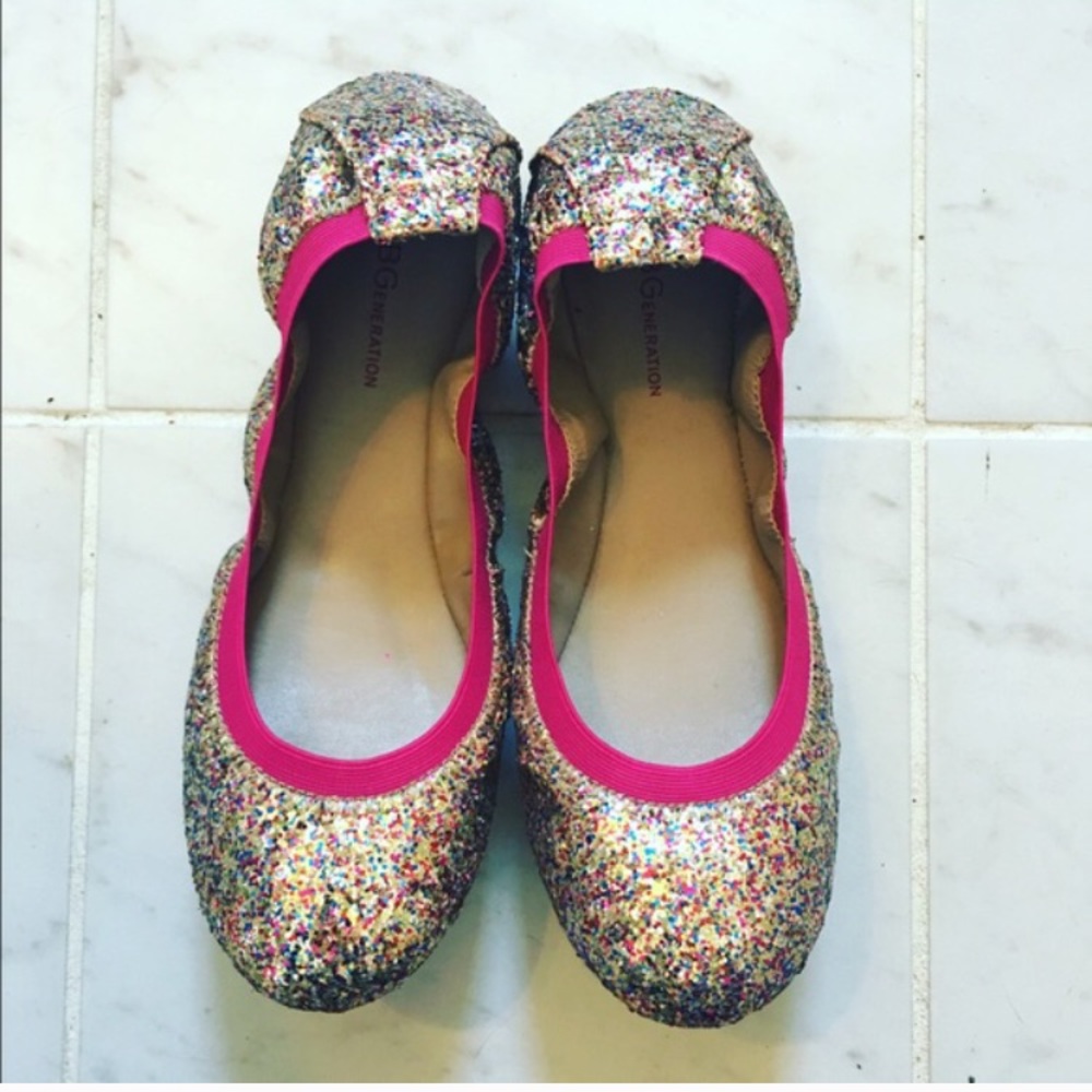 BCBGeneration Glitter Flats
