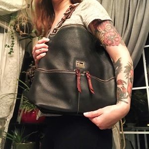Authentic Dooney  Satchel Black XL