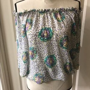 Off  the shoulder blouse.