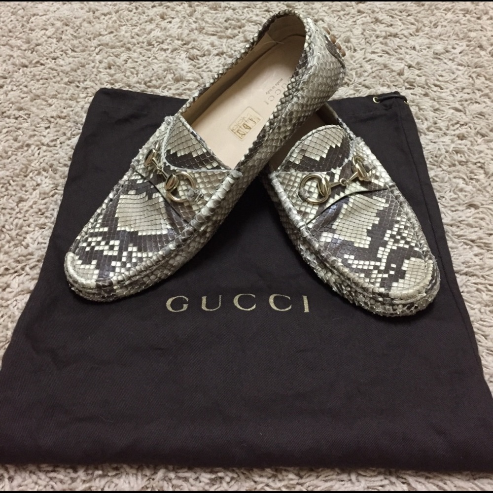 Gucci Python Loafers