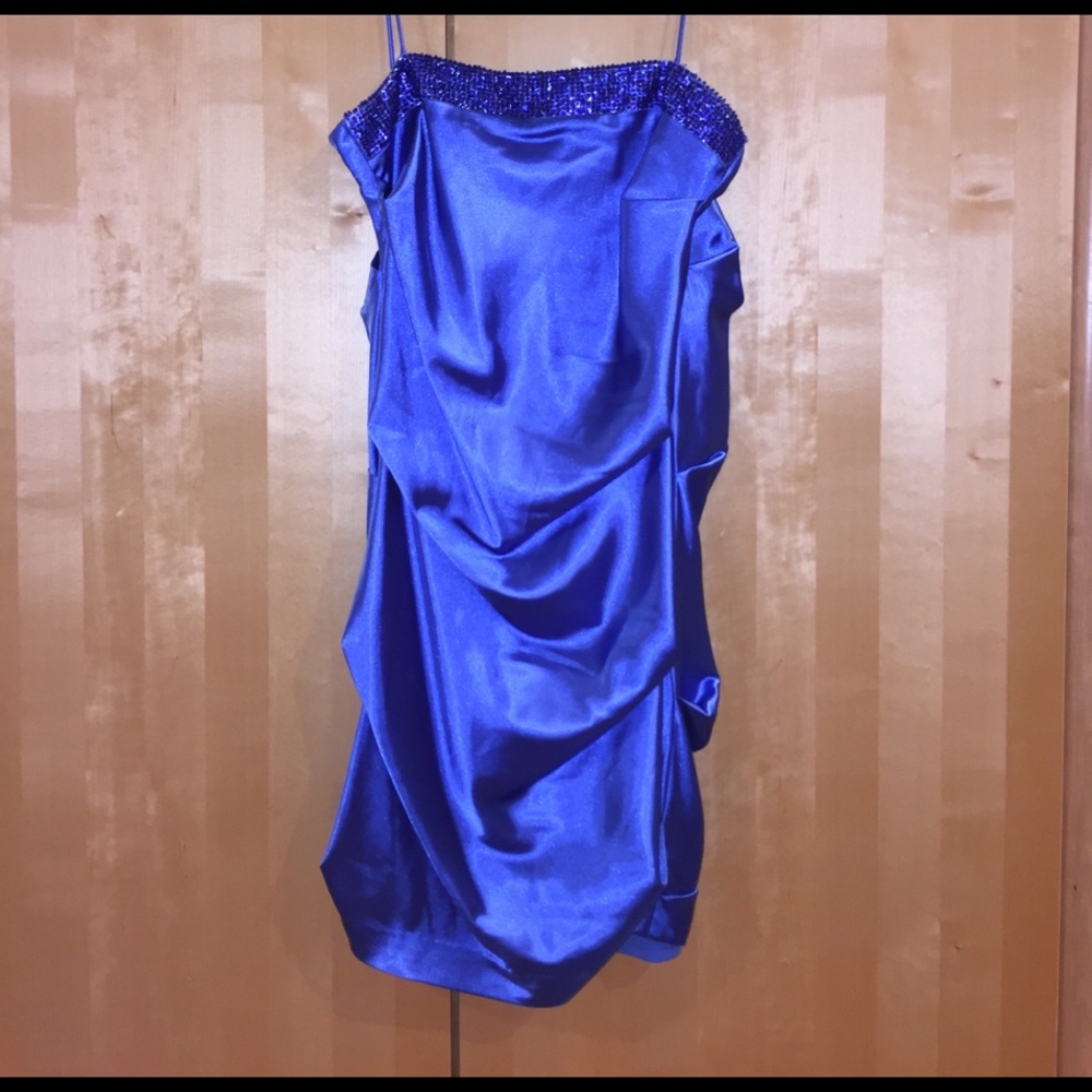 Blue ruffle dress
