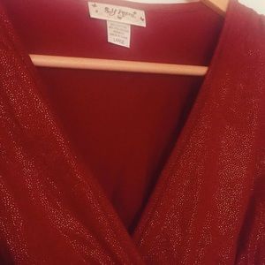 adorable self-esteem red ruby sparkly top