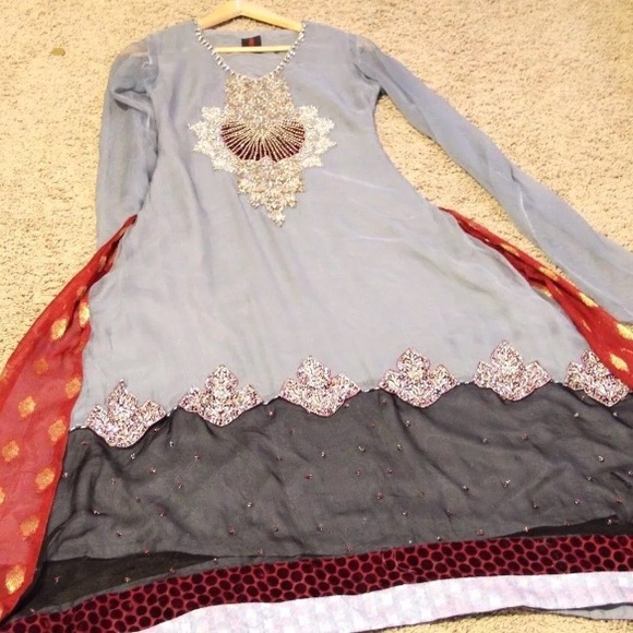pakistani designer shalwar kameez party wear - Picture 2 of 3