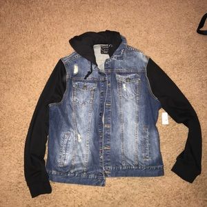 Aeropostale Brooklyn men's denim and fleece jacket