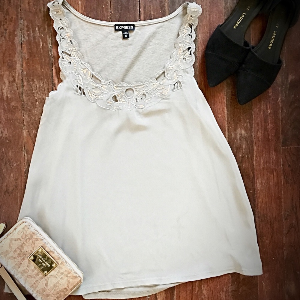 Express Taupe High Low Top