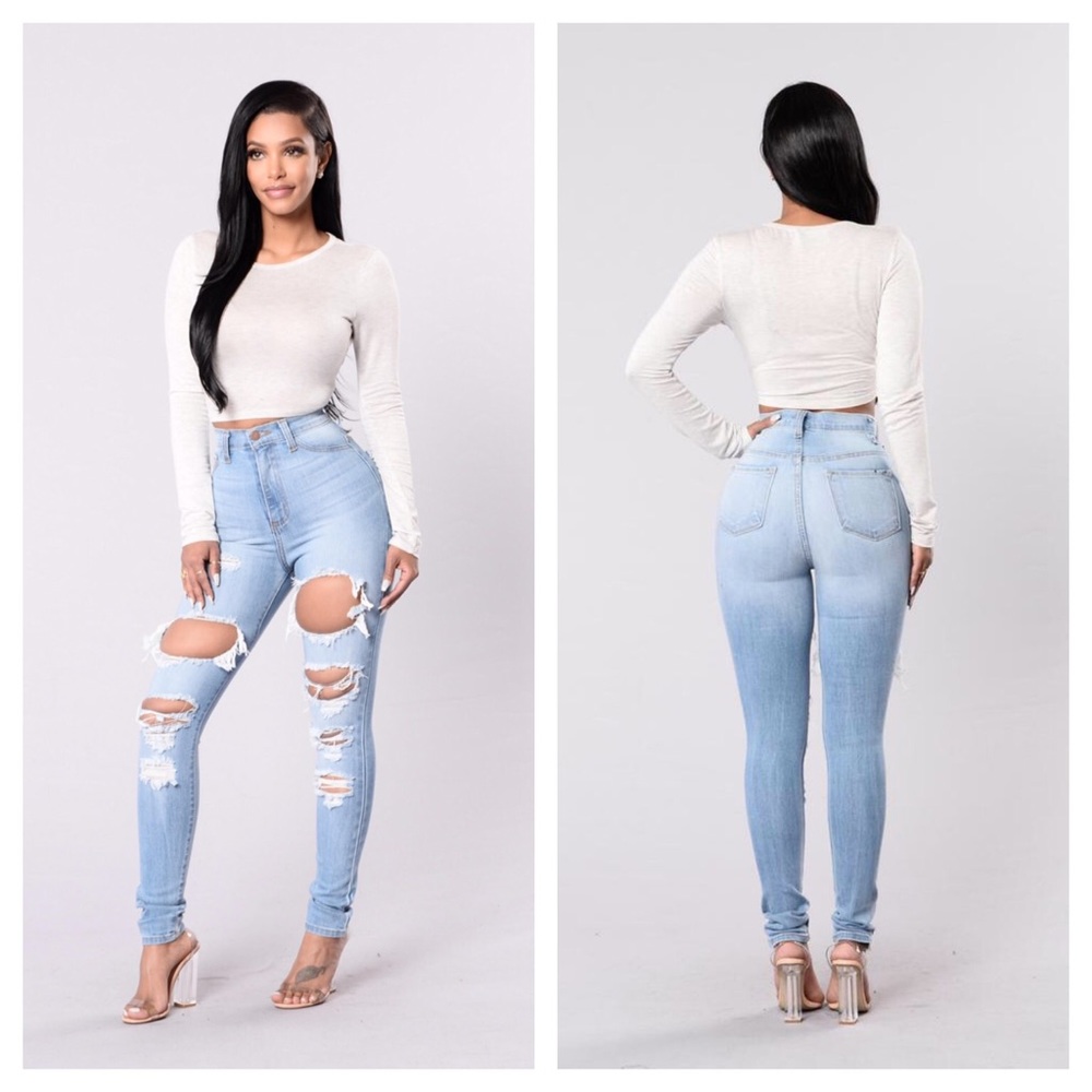 Super Distressed Skinny Jeans