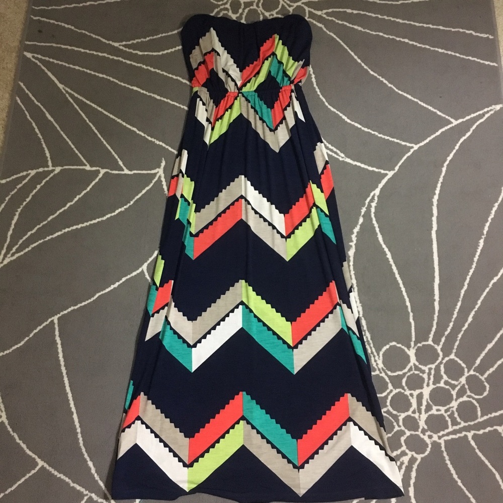 Chevron maxi dress