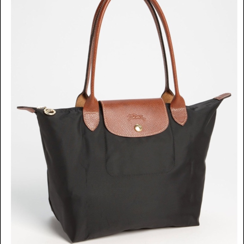 Black Longchamp shoulder Tote