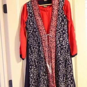 pakistani shalwar kameez, embroided party wear