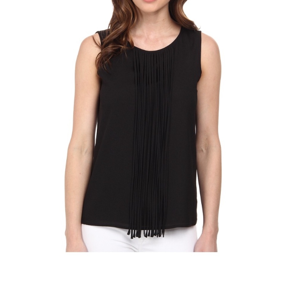 Calvin Klein fringed blouse. NWOT
