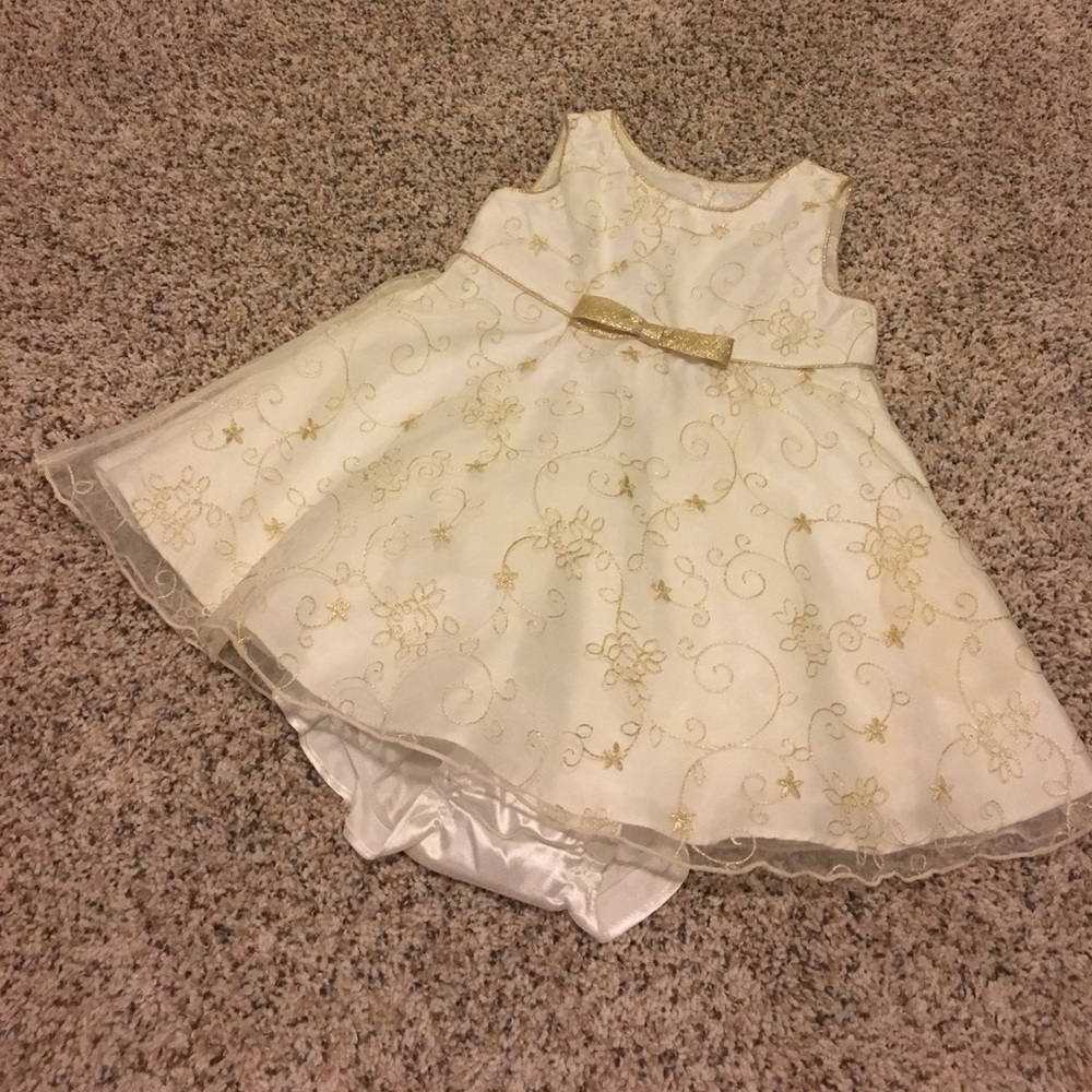 Cream and Gold 24 mo dress