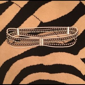 Unique Stretch Pearl Belt Chico's L/XL NWOT
