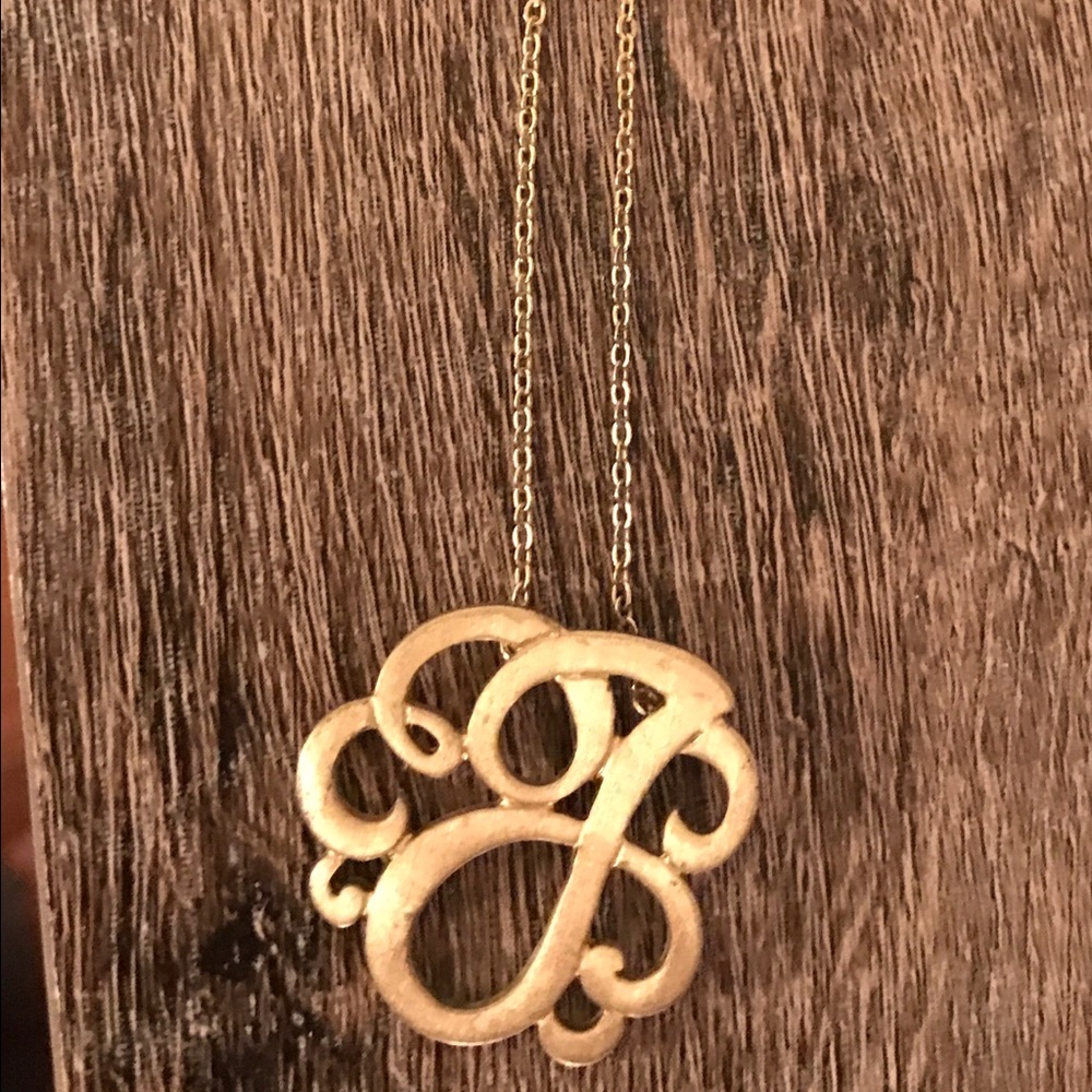 Altar'd State gold initial "J" necklace